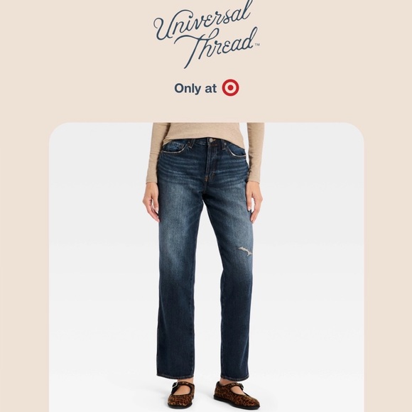 Universal Thread Denim - Universal Thread Women's Dark Blue Straight Leg Jeans